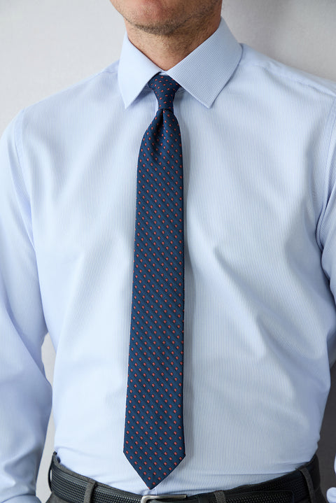 Dark Navy Blue Polka Dot Tie (6.5 cm)