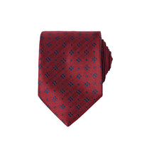 Dark Burgundy Geometric Pattern Tie (7.5 cm)