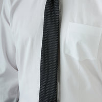Black Micro Patterned Tie (7.5 cm)