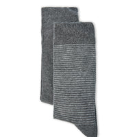 Mid Smoke Melange 2-Pack Cotton Patterned Ankle Socks