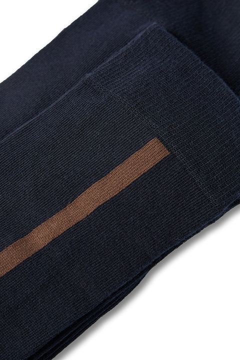 Dark Navy 2-Pack Cotton Patterned Ankle Socks