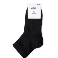 Black 2-Pack Patterned Cotton Short Ankle Socks
