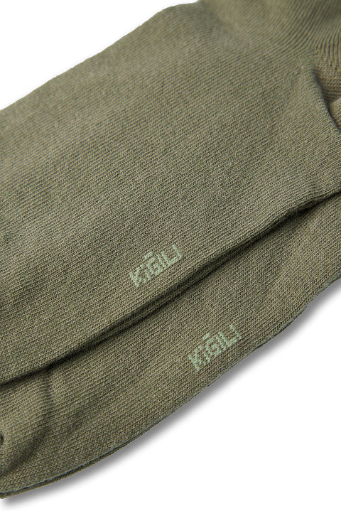 Medium Khaki 2-Pack Cotton Patterned Short Ankle Socks