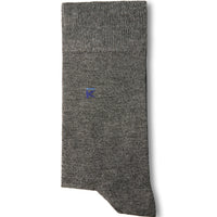 Medium Gray Melange Single Bamboo Blend Plain Ankle Socks