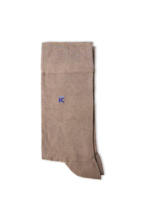 Medium Coffee Single Bamboo Blend Plain Socket Socks