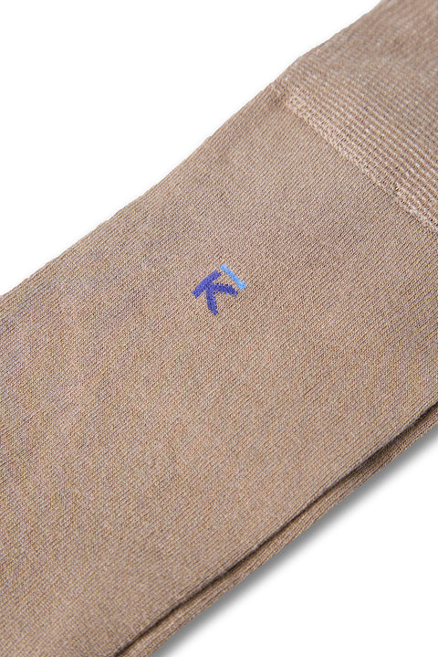 Medium Coffee Single Bamboo Blend Plain Socket Socks