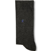 Medium Anthracite Melange Single Bamboo Blend Plain Ankle Socks