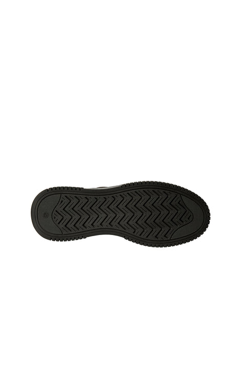 Mid Anthracite Lace-Up Leather Sneakers
