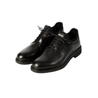 Black Lace-Up Classic Leather Shoes