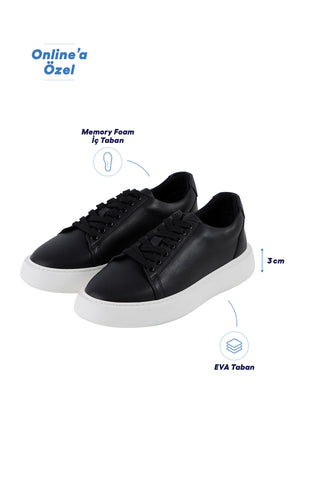  Açık Siyah Memory Foam EVA Taban Rahat Konforlu Günlük Spor Sneaker Ayakkabı