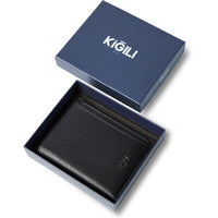 Black Leather Wallet Card Holder (Width 10* Length 7.5)