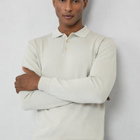 Taş Regular Fit Düğmeli Polo Yaka Triko Kazak