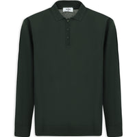 Military Khaki Polo Collar Button-Down Regular Fit Warm Wool Knit Sweater