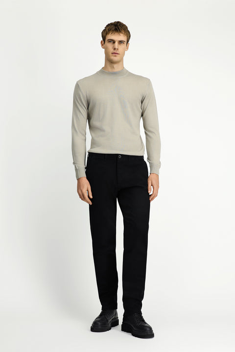 Stone Half Turtleneck Regular Fit Wool Basic Knitted Sweater