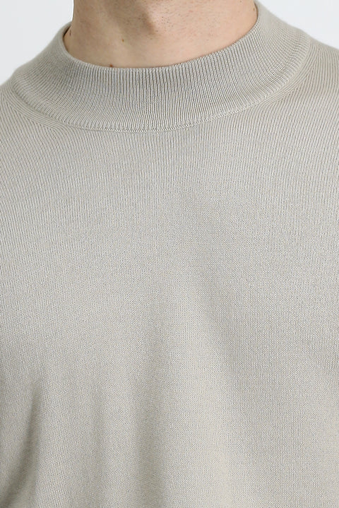 Stone Half Turtleneck Regular Fit Wool Basic Knitted Sweater