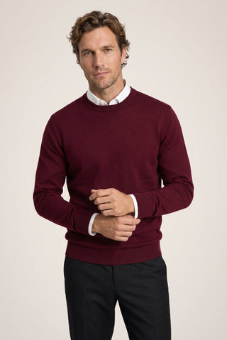  Koyu Bordo Bisiklet Yaka Regular Fit Triko Kazak