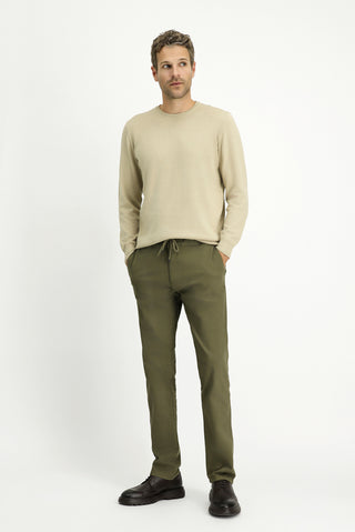  Orta Bej Bisiklet Yaka Regular Fit Pamuklu Kaşmirli Triko Kazak
