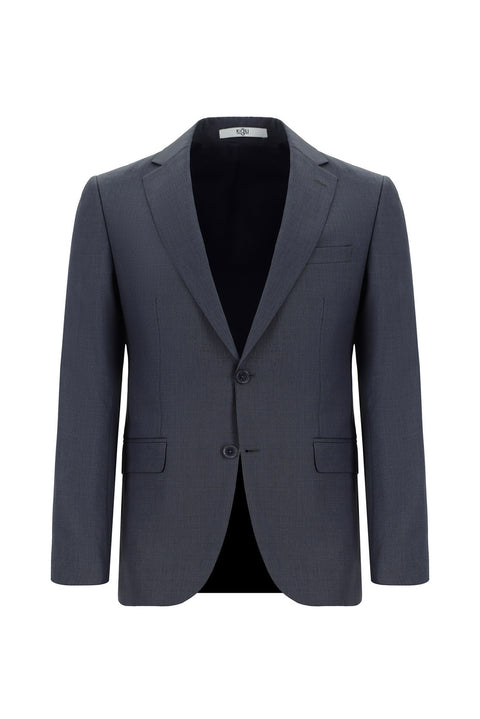Light Gray 6 Drop Regular Fit Standard Cut Patterned Suit