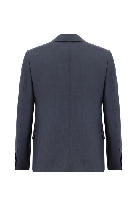 Light Gray 6 Drop Regular Fit Standard Cut Patterned Suit