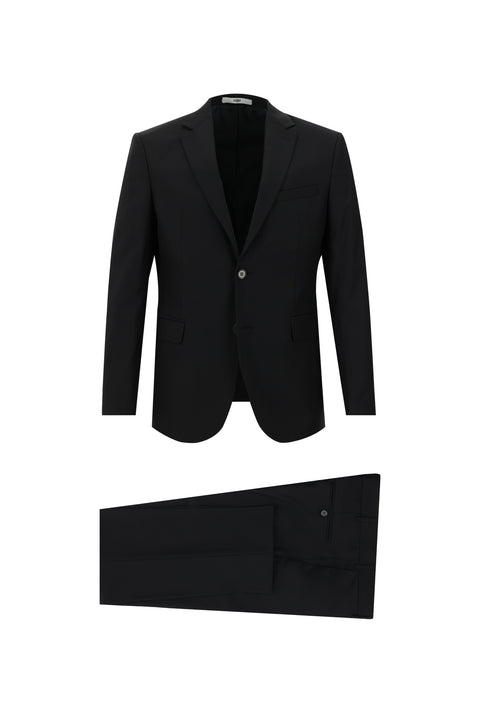 Black 7 Drop Slim Fit Narrow Cut Suit