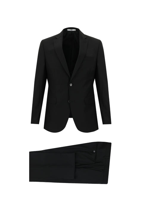 Black 7 Drop Slim Fit Narrow Cut Suit
