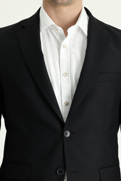 Black 6-Drop Regular Fit Standard Cut Suit