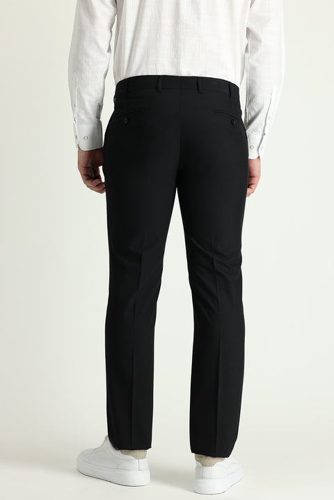 Black 6-Drop Regular Fit Standard Cut Suit