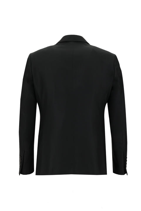 Black 7 Drop Slim Fit Narrow Cut Suit with Vest