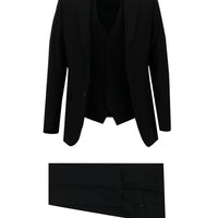 Black 7 Drop Slim Fit Suit with Vest