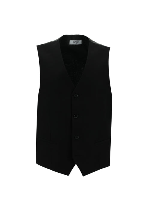 Black 7 Drop Slim Fit Suit with Vest