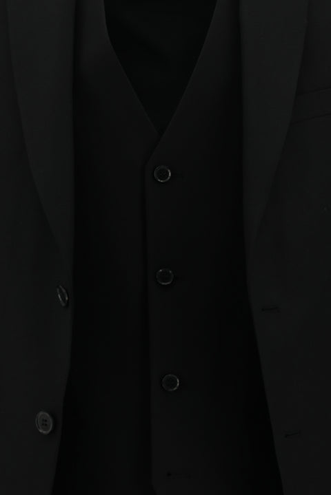 Black 7 Drop Slim Fit Suit with Vest