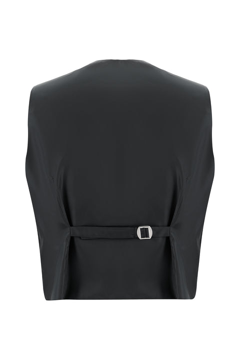 Black 7 Drop Slim Fit Suit with Vest