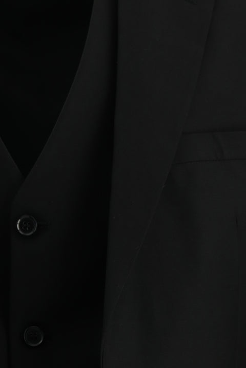 Black 7 Drop Slim Fit Suit with Vest