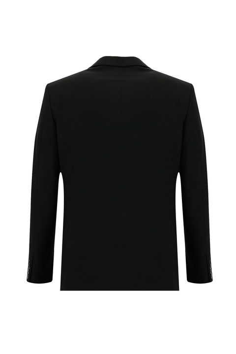 Black 4-Drop Relaxed Fit Suit