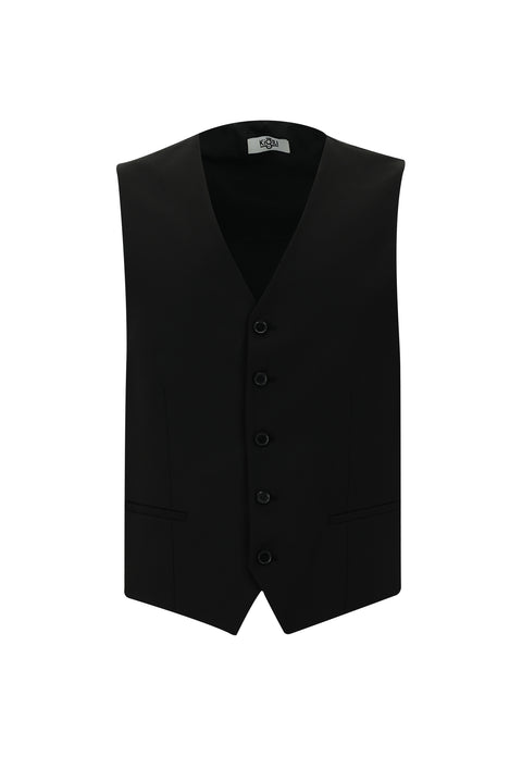 Black 7 Drop Slim Fit Suit with Vest