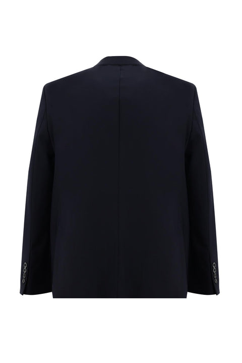 Dark Navy 4-Drop Relaxed Fit Wool Suit