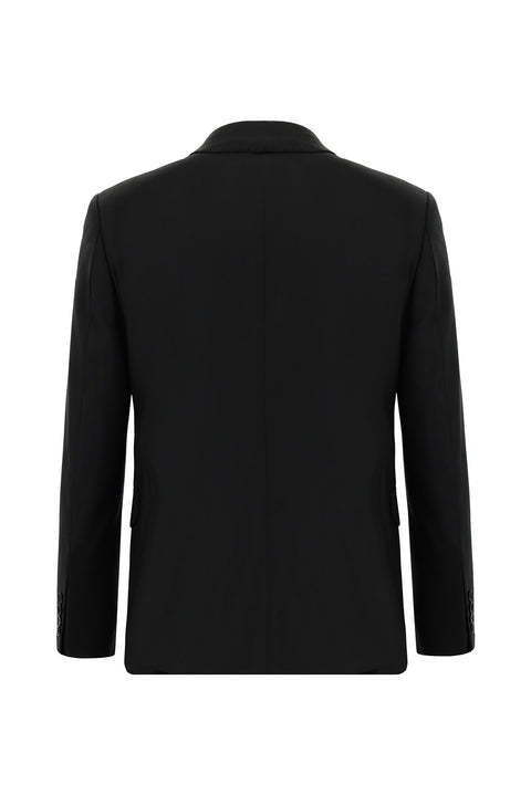 Black 7 Drop Slim Fit Patterned Suit