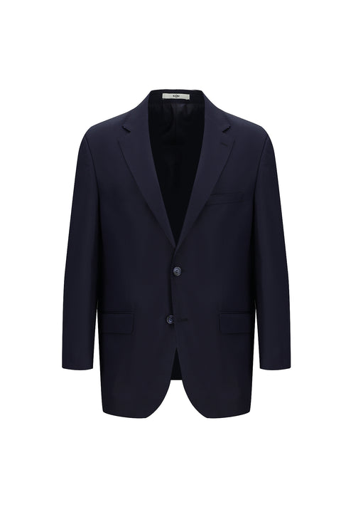 Dark Navy 7 Drop Slim Fit Patterned Suit