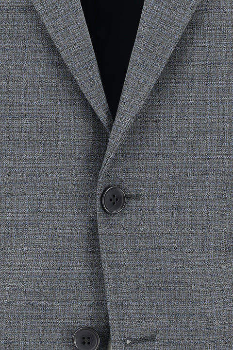 Medium Gray 6 Drop Regular Fit Standard Cut Elasticated Waist Drawstring Patterned Suit