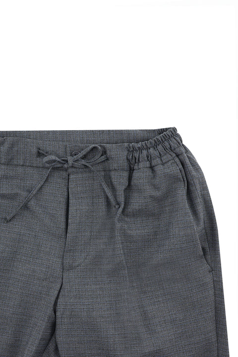 Medium Gray 6 Drop Regular Fit Standard Cut Elasticated Waist Drawstring Patterned Suit
