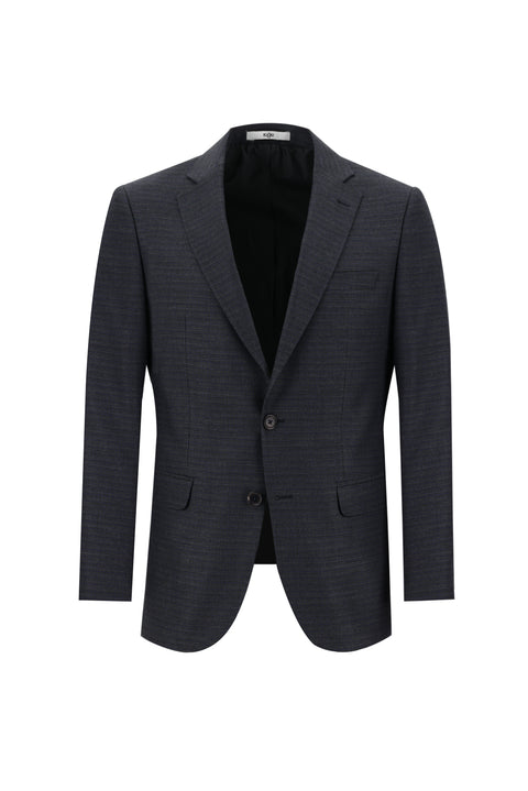 Marengo 7 Drop Slim Fit Narrow Cut Elastic Waist Drawstring Patterned Suit