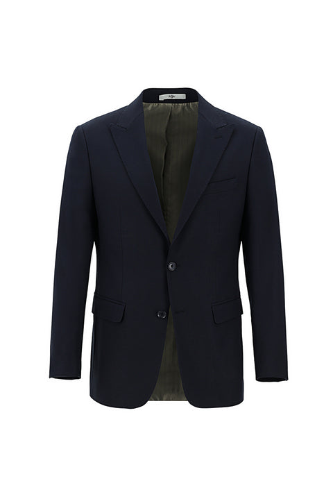 Dark Navy 6 Drop Regular Fit Standard Cut Elasticated Waist Drawstring Patterned Suit