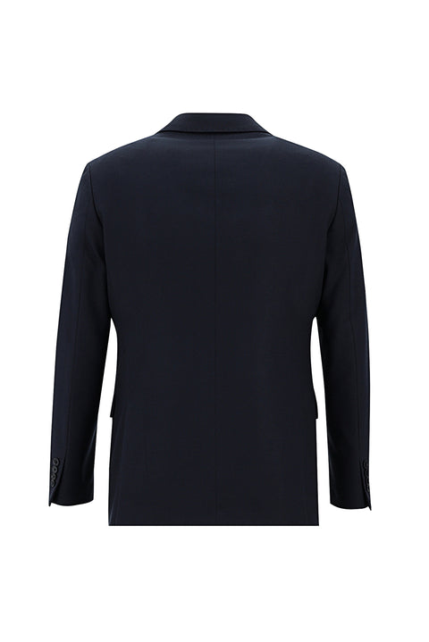 Dark Navy 6 Drop Regular Fit Standard Cut Elasticated Waist Drawstring Patterned Suit