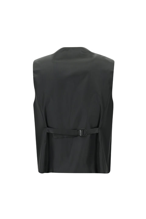 Black 7 Drop Slim Fit Narrow Cut Mono Collar Vest Tuxedo & Groom Suit