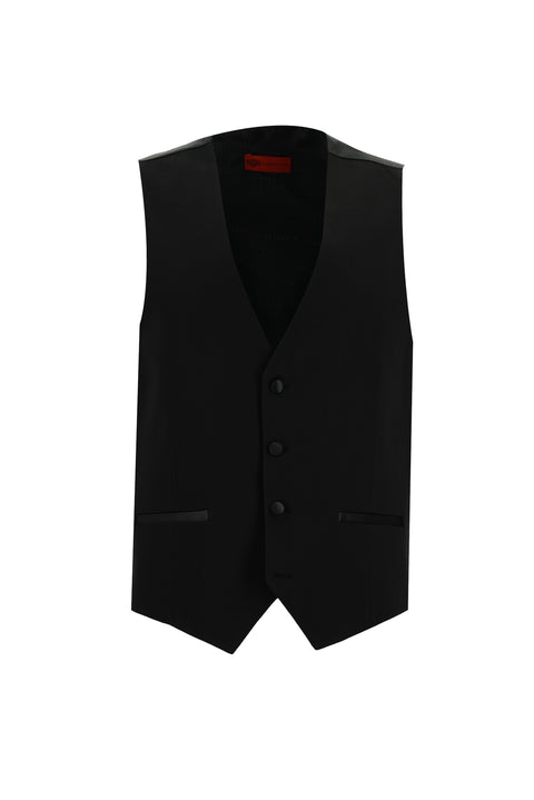 Black 7 Drop Slim Fit Narrow Cut Shawl Collar Vest Tuxedo & Groom Suit