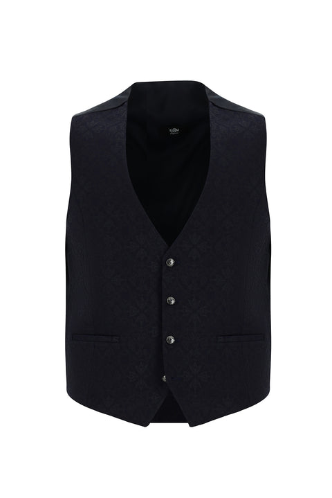 Blue 7 Drop Slim Fit Narrow Cut Shawl Collar Vest Tuxedo & Groom Suit