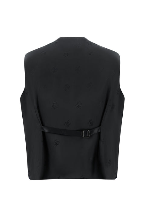 Black 7 Drop Slim Fit Narrow Cut Shawl Collar Vest Tuxedo & Groom Suit