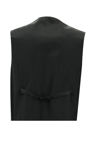  Siyah 7 Drop Slim Fit Dar Kesim Şal Yaka Yelekli Smokin & Damatlık