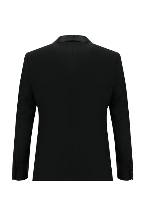 Black 7 Drop Slim Fit Narrow Cut Shawl Collar Vest Tuxedo & Groom Suit