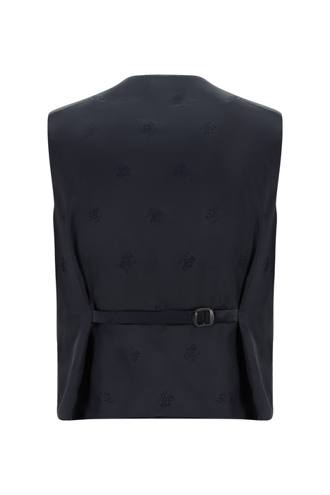 Blue 7 Drop Slim Fit Narrow Cut Mono Collar Vest Tuxedo & Groom Suit